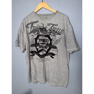 Parish Nation Tried and‎ True Graphic T Shirt Mens 3X Grey Crown Wings Eagle